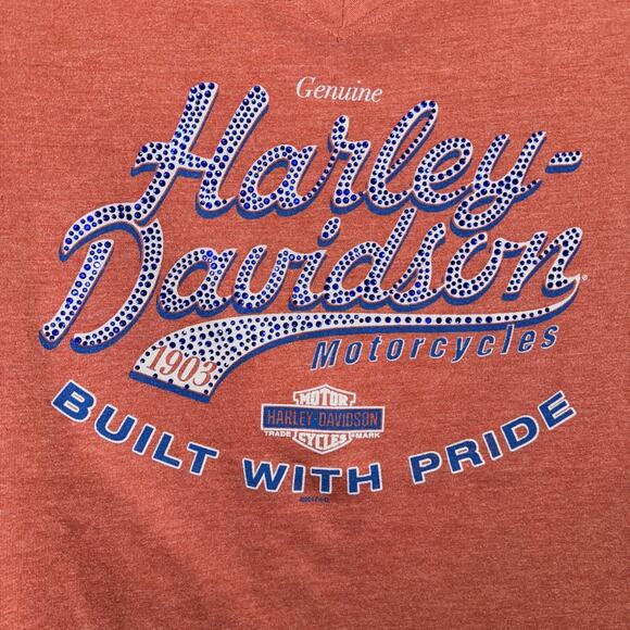 Y2K Harley Davidson Women’s Bedazzled Florida Shirt Size Small - Picture 2 of 5